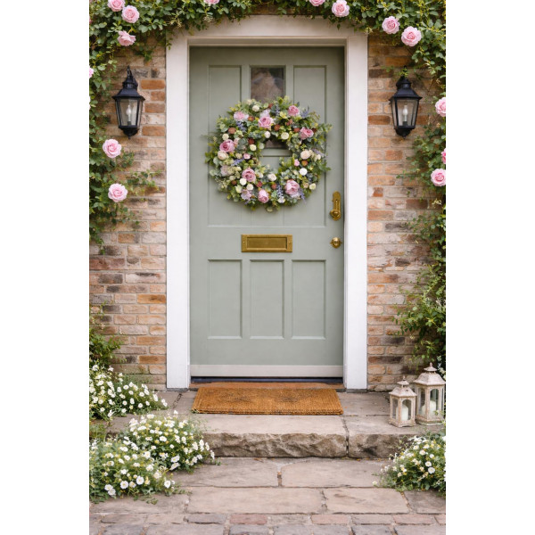 Pink Rose and Everyday Flower Wreath