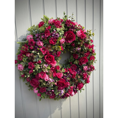 Summer Cerise Extravaganza Wreath 