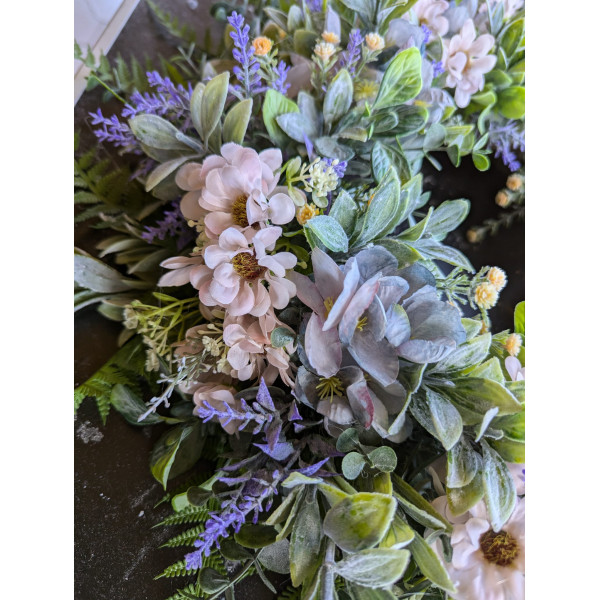 Blue Blossom Daisy Wreath