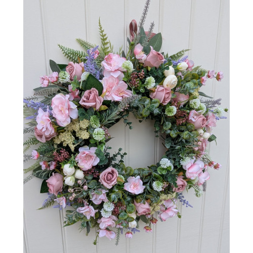 Pink Rose Wreath