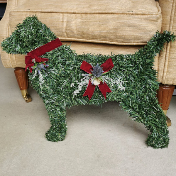 Terrier Dog Christmas Wreath