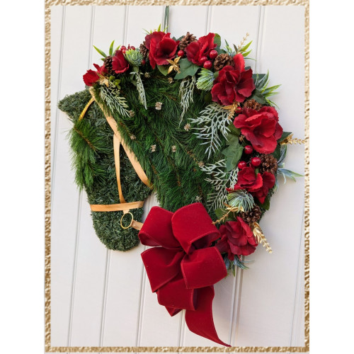 Beautiful Ruby Horse Wreath Beautiful Ruby Horse Wreath