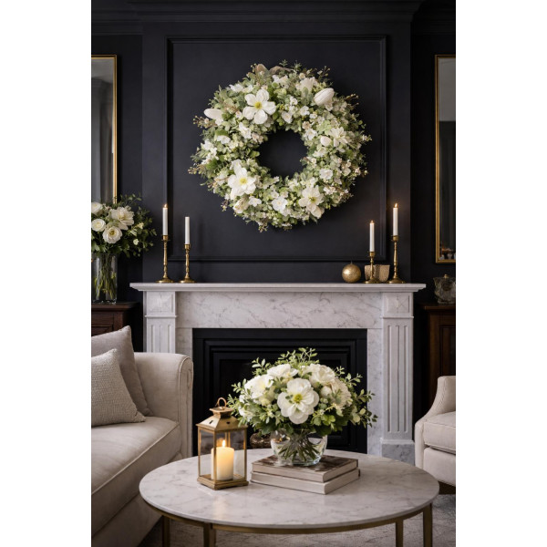 Ivory Spring Bloom Wreath