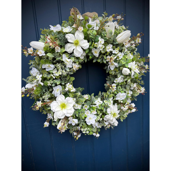 Ivory Spring Bloom Wreath